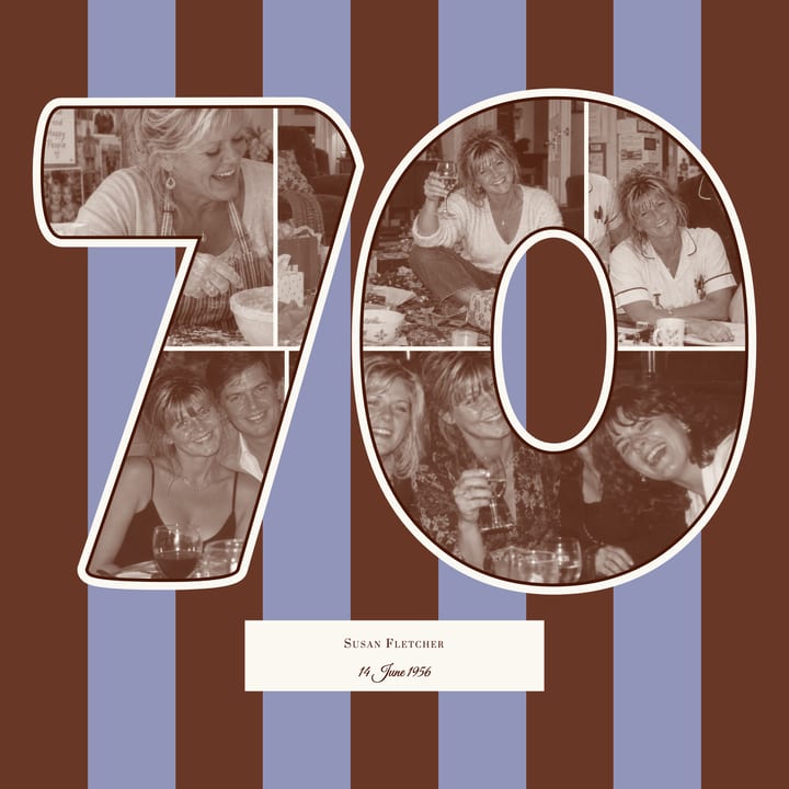 Chocolate and periwinkle stripes cover