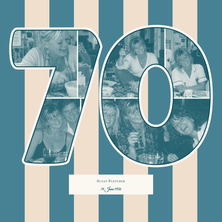 Teal and cream stripes cover