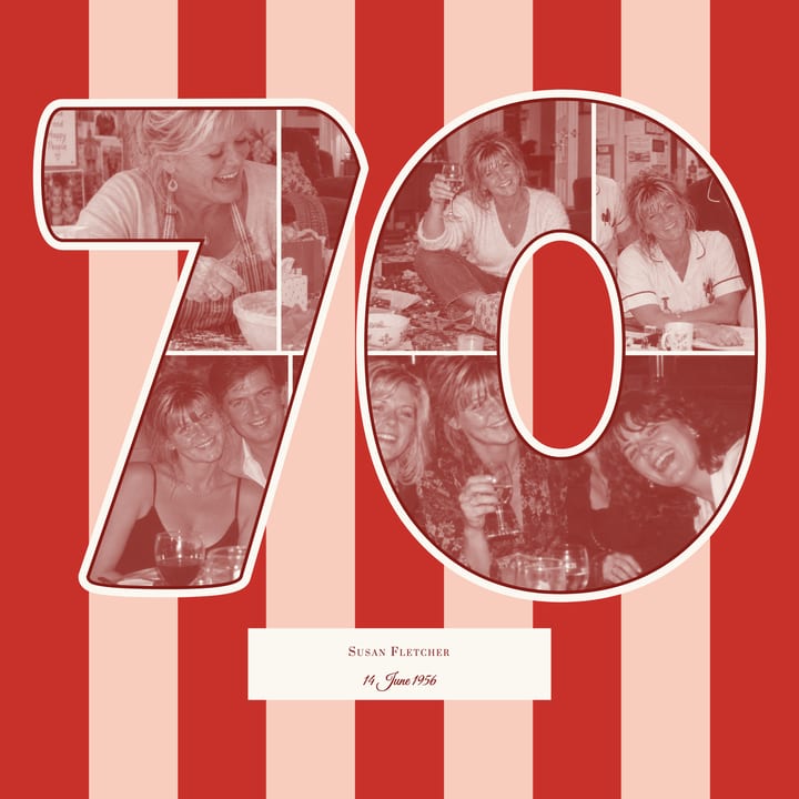 Tomato and blush stripes cover