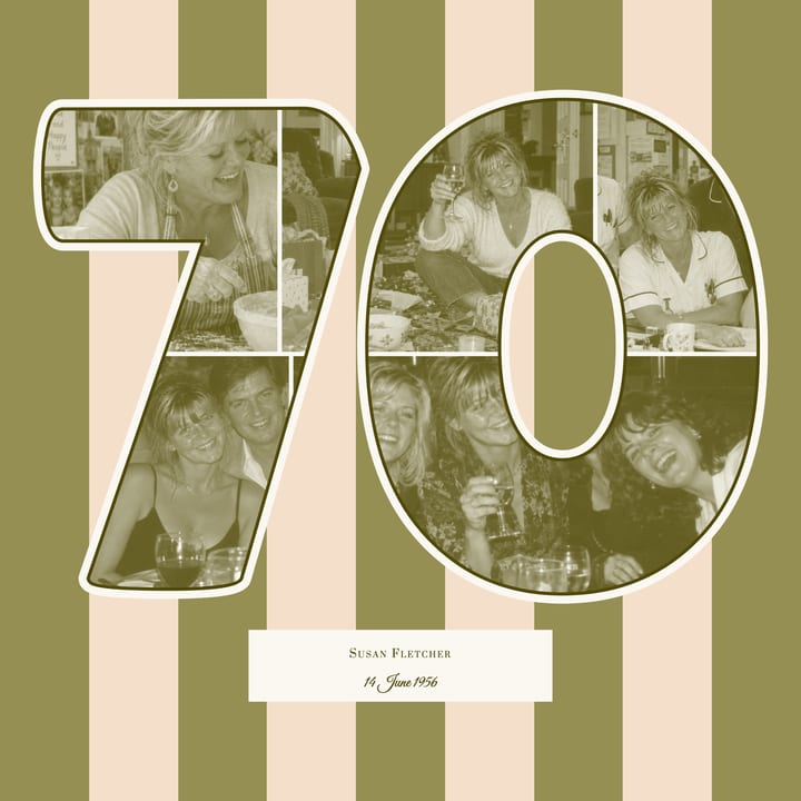Moss and cream stripes cover