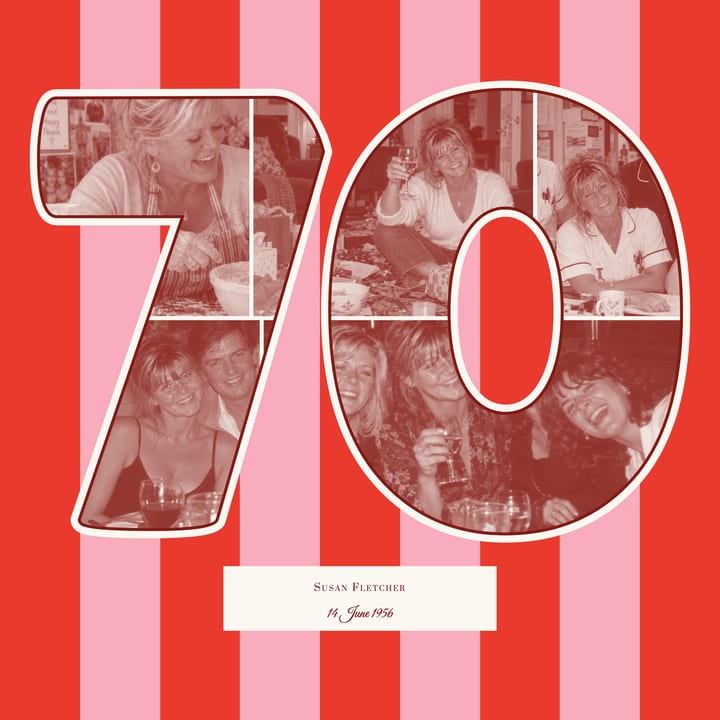 Red and pink stripes cover