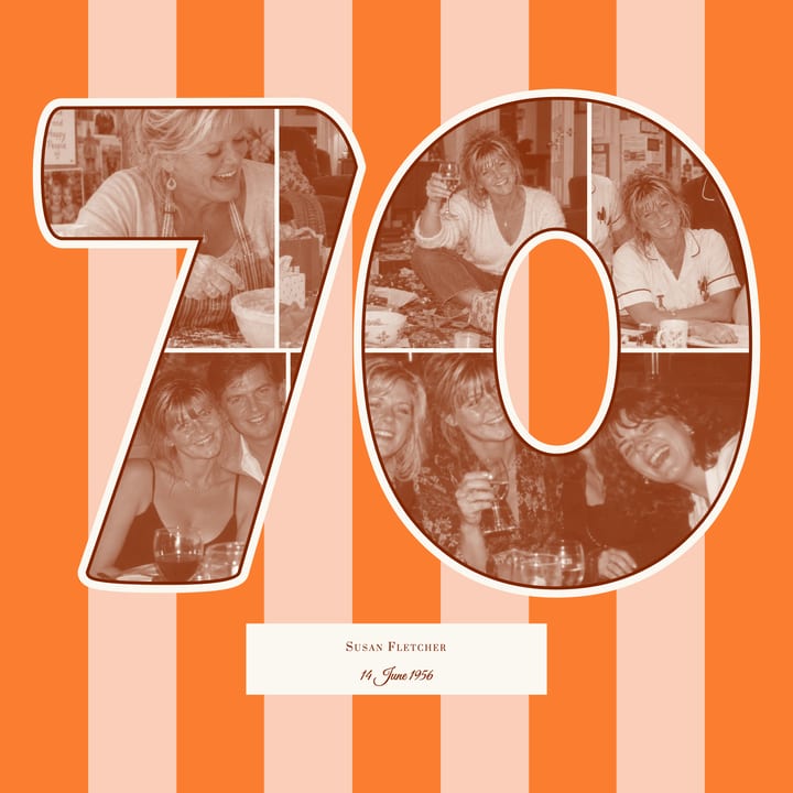 Orange and blush stripes cover