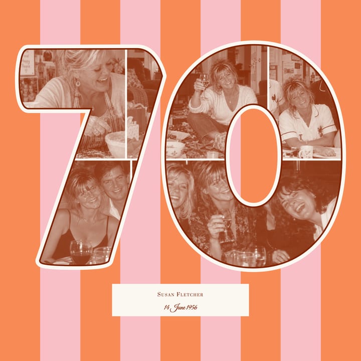 Coral and pink stripes cover