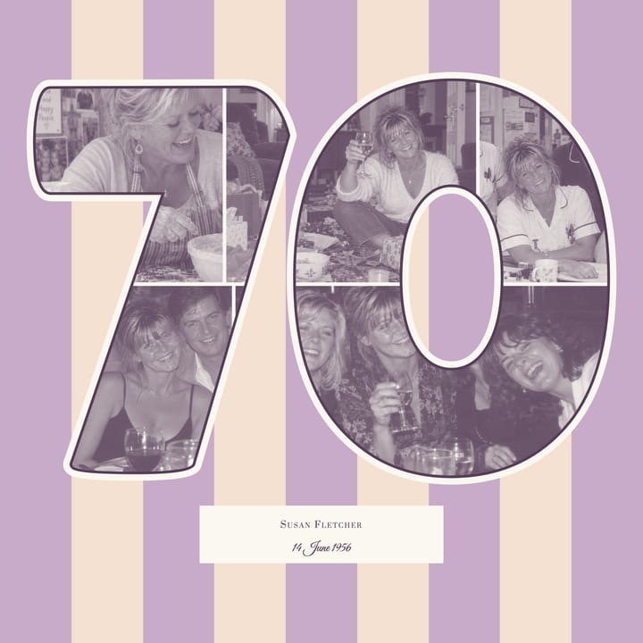 Lilac and cream stripes cover