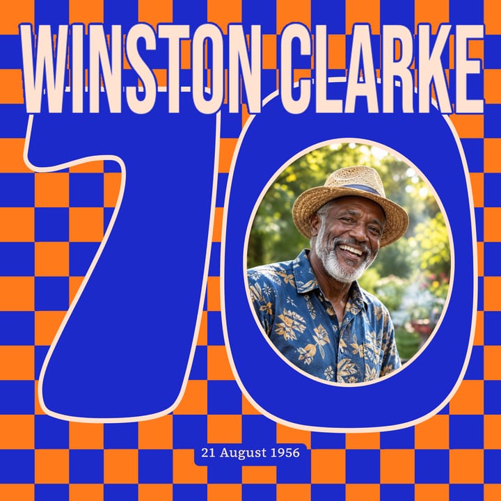 Cobalt and orange check, Funky Vibes cover