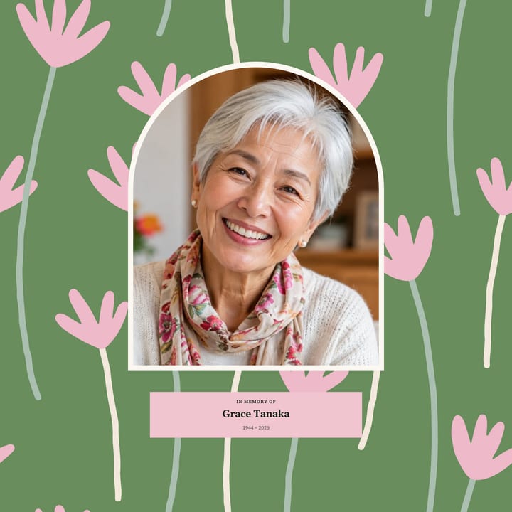 Pink tulips on green, arched photo cover