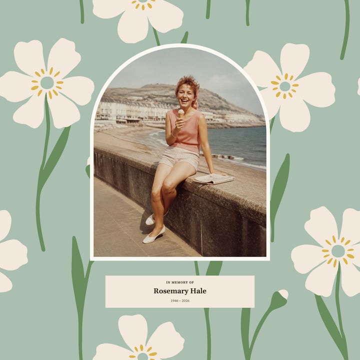 Cream flowers on sage, arched photo cover