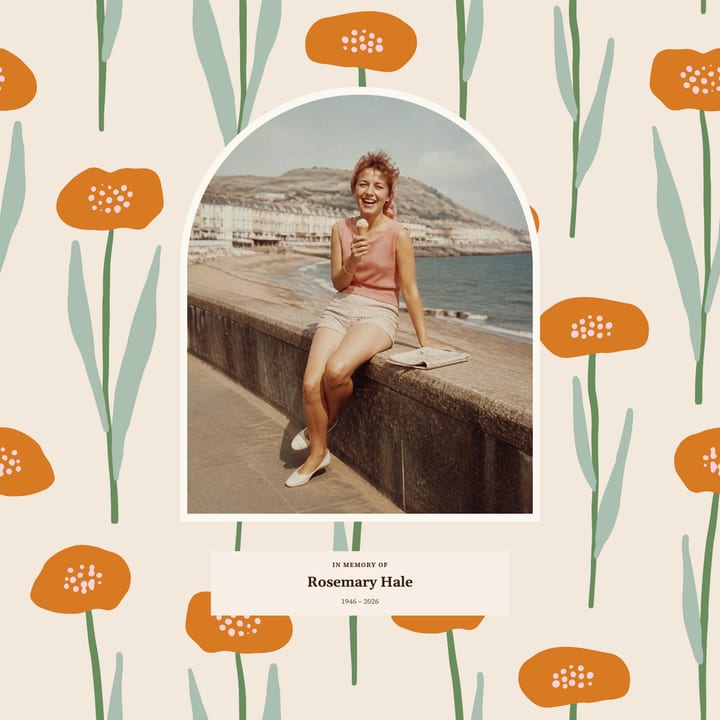 Orange poppies on cream, arched photo cover