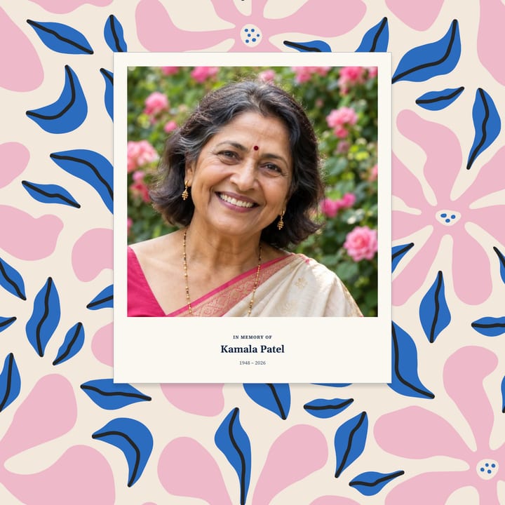 Pink and blue blooms, framed photo cover