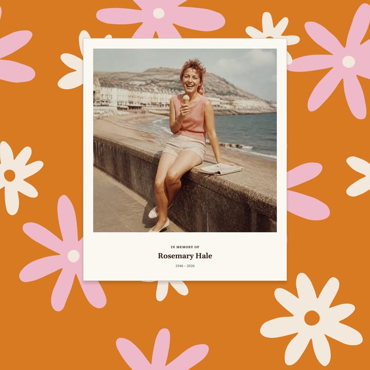 Flowers on orange, framed photo cover